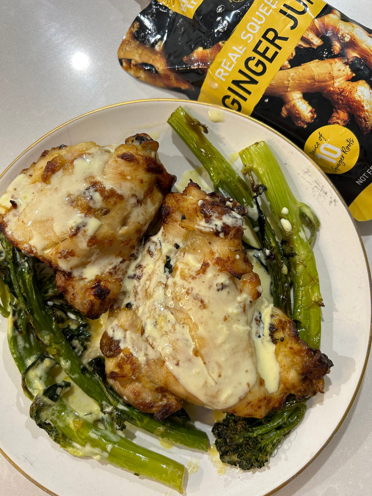 Air Fryer Chicken with Ginger Cream