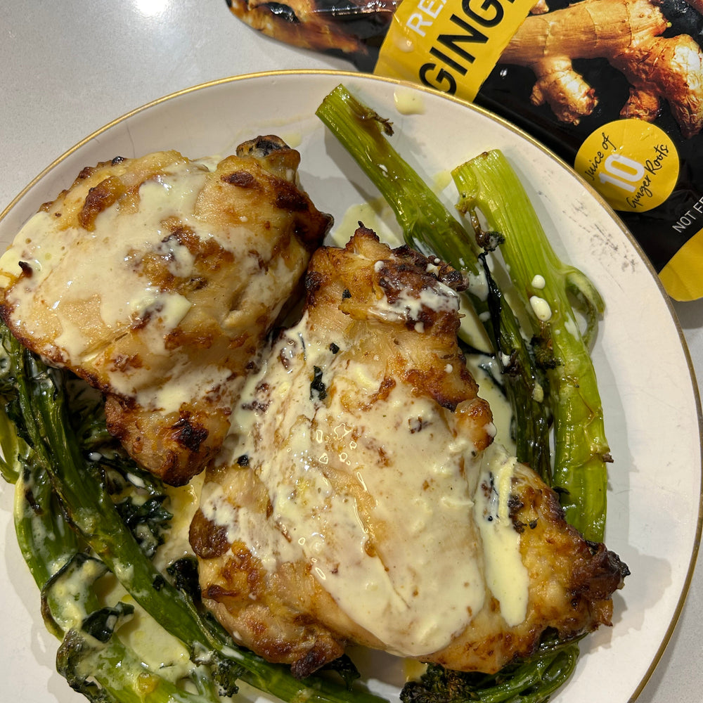 Air Fryer Chicken with Ginger Cream